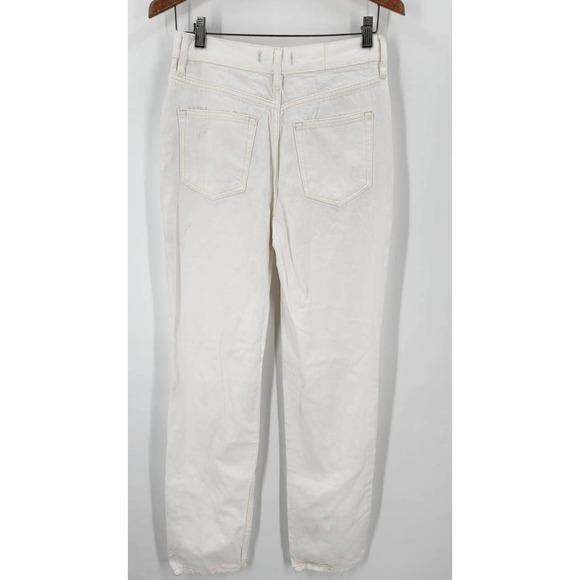 Free People The Lasso Jeans Button Fly White Denim Size 26 - Picture 9 of 12